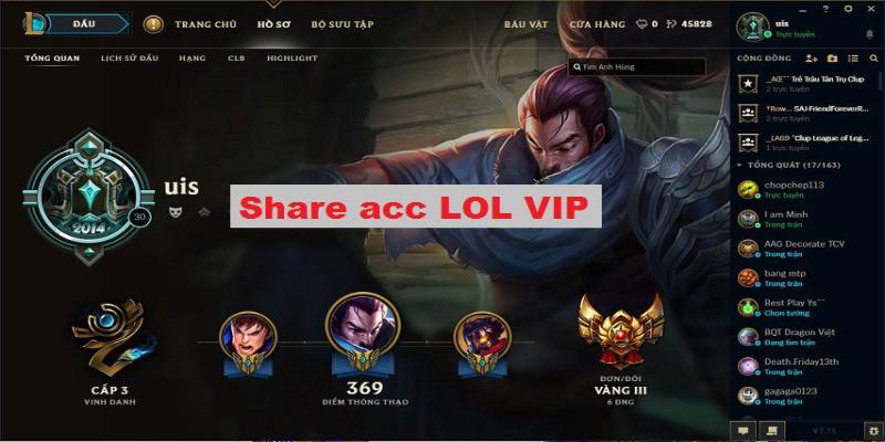 Share Acc Liên Minh - Tay Chơi OK9 Có Nên Share Acc?